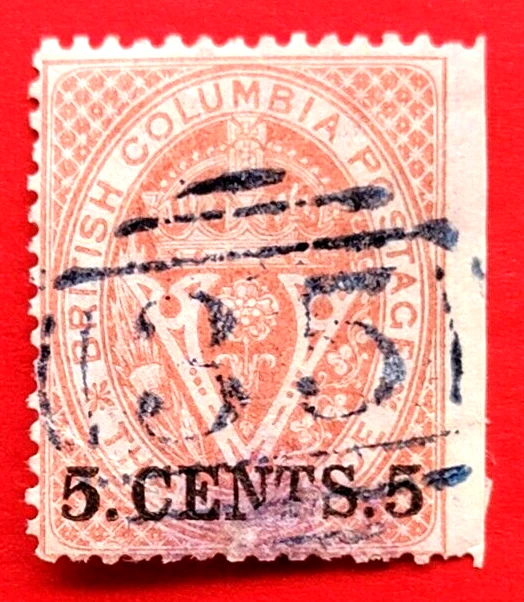 Vancouver Island #9 Surcharge Seal of British Columbia Used - Image 1 of 1