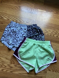 Girls Nike & Adidas shorts Bundle of 2 Size Small Running Sports Athletic - Picture 1 of 7