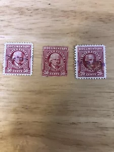 (3) Vintage Dokumentarfilm US interne Umsatzmarken 50/20 Cent - Bild 1 von 4