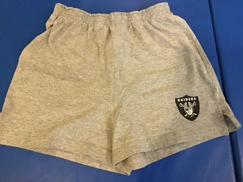 NFL For Her Oakland Raiders Gray Medium Running Loungewear Pajama Shorts Cover
