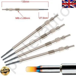 4X Glow Plug For 0250603008 GLP199 Bosch Type Jeep Volvo Diesel Engines - Picture 1 of 4