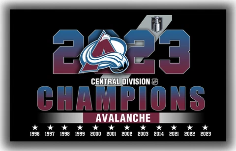 Colorado Avalanche Hockey Division Champions 2023 Flag 90x150cm3x5ft Fan banner Cover