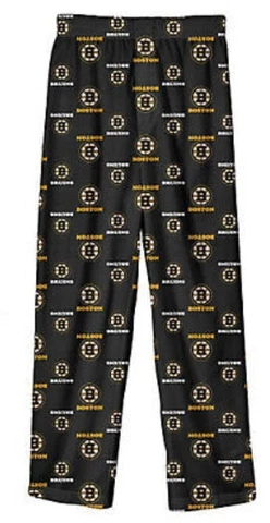 Boston Bruins NHL Youth Boy's All-Over Graphics Lounge Sleepwear Pants: XS (4-5) Cover