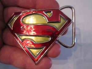 SUPERMAN BELT BUCKLE - HEAVY - GW5 - Picture 1 of 3