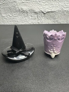 The Wizard of Oz Wicked Witch Hat & Glinda's Crown Salt & Pepper Shakers No Box - Picture 1 of 12