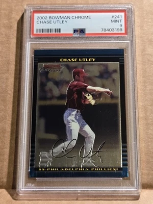 2002 Bowman Chrome #241 CHASE UTLEY RC PSA 9 Mint Phillies - Image 1 of 2