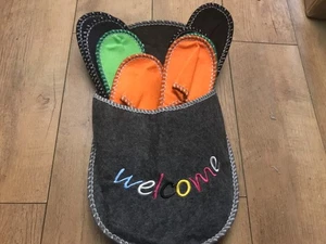 4 Pairs unisex Slippers indoor for Guests s m X-Large navy black green orange - Picture 1 of 5
