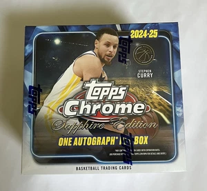 2024-25 Topps Chrome SAPPHIRE EDITION NBA Basketball Box *AUTOGRAPH* NEW SEALED! - Picture 1 of 3