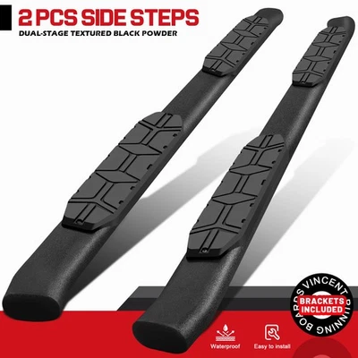FOR 2004-2024 Nissan Titan Crew Cab Side Step Curved 4.3" Running Board Nerf Bar - Изображение 1 из 4