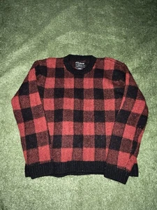Filson Red Buffalo Check Plaid Wool Damen XS Sweater Pullover Made Scotland - Bild 1 von 7
