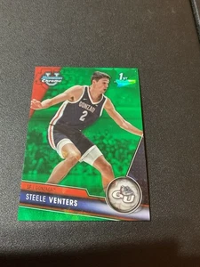 2023-24 BOWMAN CROMO U ZAFFIRO ACCIAIO VENTERS VERDE 1° ROOKIE-#83/99-GONZAGA - Foto 1 di 4