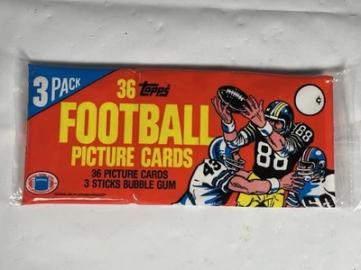 Topps Football 1982 paquete de estante de comestibles sin abrir Foto 1 de 4