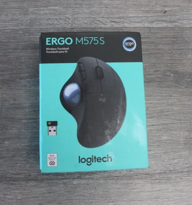 New Logitech Ergo M575S Wireless Trackball Mouse, Wireless Ergonomic Mouse - Image 1 of 2