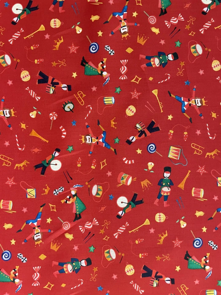 LIBERTY OF LONDON Liberty Tana Lawn Fabric - Tumbling Toys Red - Lengths from 0.25 Metre +