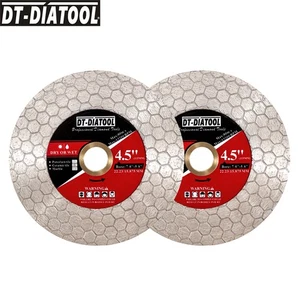 2 Stück 4,5 Zoll/115 mm Diamanttrennscheibe Schleifen Sägeblatt Schnitte Keramik Marmor Sechskant - Bild 1 von 9