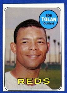 1969 Topps Baseball # 448 Bob Tolan Cincinnati Reds EX OFF CENTER .99 Shipping - Picture 1 of 2