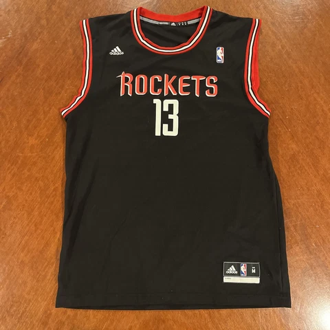 Adidas Men's Black Houston Rockets #13 James Harden Basketball Jersey Size M Cover
