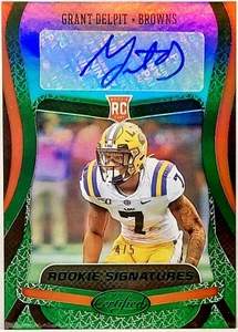 2020 Panini Certified Football Rookie Signature Green SSP /5 RC Grant Delpit - Bild 1 von 3