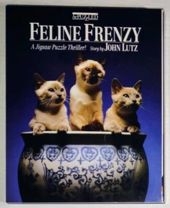 FELINE FRENZY 500 PC PUZZLE PUZZLE MURDER MYSTERY GAME JOHN LUTZ GATTI BEPUZZLED - Foto 1 di 2
