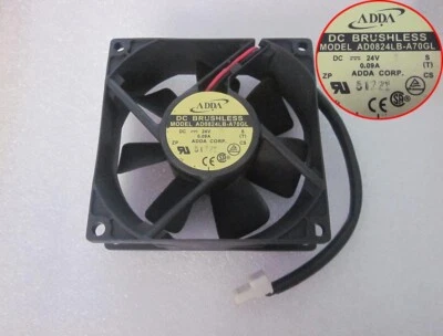 ADDA AD0824LB-A70GL 24V 0.09A 8025 8CM Silent Cooling Fan 2-Pin - Image 1 of 4