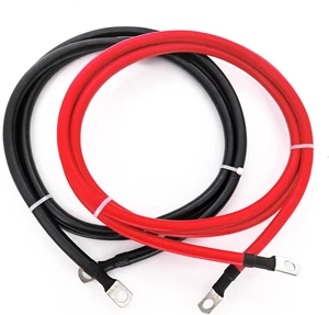 6 AWG Battery Cable 5FT 6 Gauge Pure Copper Battery Inverter Cables with 5/16 in - Picture 1 of 12