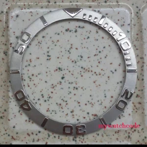 Inserto de bisel de metal plateado 38 mm de alta calidad para reloj submarino de 40 mm para hombre - Imagen 1 de 1