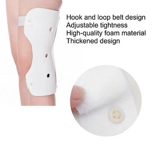 Knee Splint Knee Immobilizer Compression Sleeve Straight Leg Support Brace Left - Picture 1 of 12