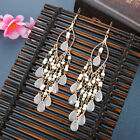 Boho Ethnic Style Earrings Vintage Colorful Crystal Tassel Dangle Drop Earri _cn
