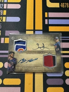 2014 Topps Bowman Inception BYRON BUXTON MIGUEL SANO Dual Patch Auto /15 - Picture 1 of 3