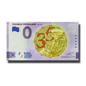 Billete de recuerdo de 0 euros Programa Erasmus Color Países Bajos PEBS 2022-1 - Imagen 1 de 3