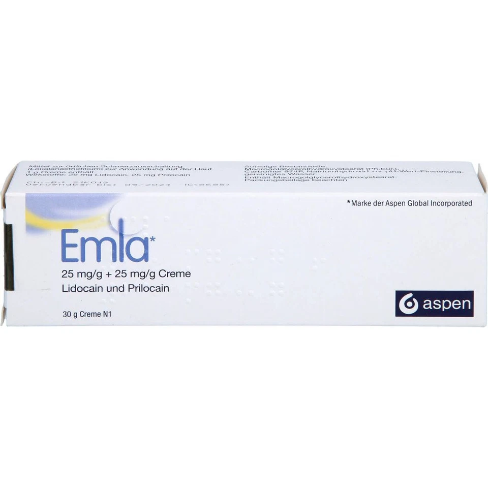 EMLA 25 mg/g + 25 mg/g Creme    30 g    PZN17952727 - Bild 1 von 3