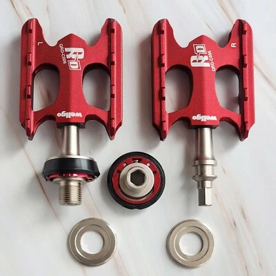 Wellgo QRDII C006 Removeable Pedals, Aluminum 6061 CNC, Red - 1 pair - Image 1 of 4