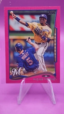 2014 Topps Mini #172 Rickie Weeks - Pink Border Parallel #17/25 - Brewers Foto 1 de 2