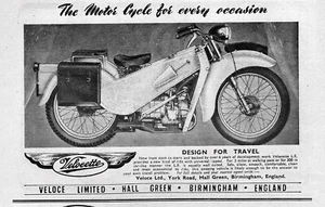 1949 Velocette Modell LE Motorrad Original Druck Anzeige - Bild 1 von 1