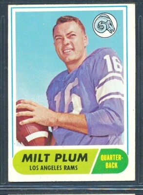 1968 Topps Football Set-Break #104 MILT PLUM New York Giants ~ VG-EX - Image 1 of 2