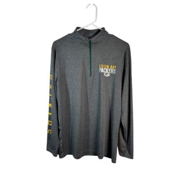 Спортивный пуловер NFL Green Bay Packers на четверть молнии с длинным рукавом M - Изображение 1 из 4