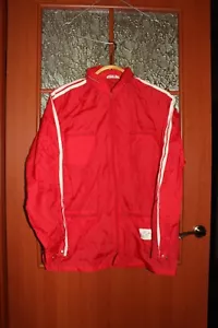 Rare Model 1980s Adidas Nylon RED running Wind jacket (with 4 Pockets)- L/M - Picture 1 of 11