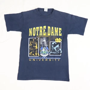 Vintage 90s Salem Sportswear Notre Dame Fighting Single Stitch T-shirt Sz M - Picture 1 of 7