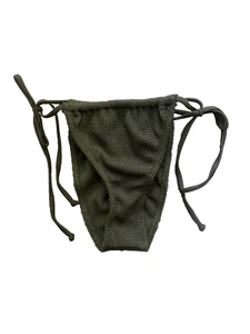 Good American Always Fits Tiny Ties Bikini Bottoms Stormy Green Sz 1/2 S/M - Picture 1 of 5