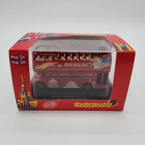 OXFORD DIECAST HOP ON HOP OFF WASHINGTON DC DOUBLE DECKER TOUR BUS MINT - Picture 1 of 7