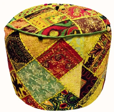 24" BANJARA OTTOMAN STOOL FURNITURE BENCH POUF POUFFE PILLOW COVER GIFT FOR HER - Image 1 of 4