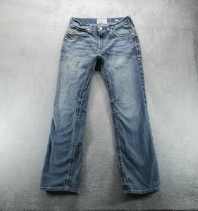 Ariat Jeans Mens 32x34 Blue M4 Relaxed Bootcut Medium Wash Mid Rise Denim - Picture 1 of 12
