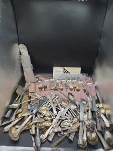 MASSIVE lot Of Old Vintage Silverware Rogers Ewald Busch And More Plate - Picture 1 of 13
