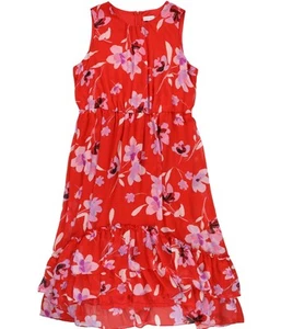 Calvin Klein Womens Sleevless Floral-Print Maxi Dress, Red, Plus Size, 1X - Picture 1 of 2
