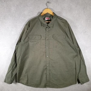 Camicia Wrangler con bottoni uomo 2XL kaki - Foto 1 di 7