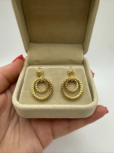 Aros trenzados serpiente plata de ley 925 TJC pieza llamativa regalo para ella - Imagen 1 de 6