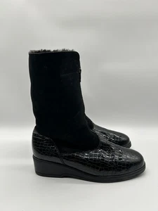 Botas de piel de cordero Semler para mujer negras EUR 41,5 ancho G - Imagen 1 de 5