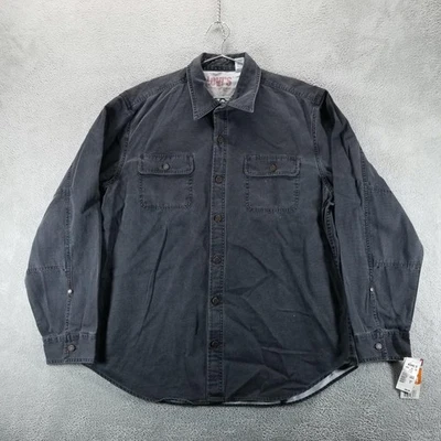 Camisa Levis Para Hombre XL Negra Ropa de Trabajo Serie 53 Abotonada Años 2000 Bolsillos Foto 1 de 4