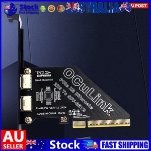 PCIeX8 To 2 Port Oculink SFF 8611 & 8612 Expansion Adapter PCIe 4.0 Convert Card - Afbeelding 1 van 12