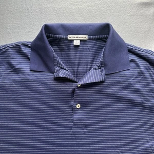 Peter Millar Men's Summer Comfort Polo Shirt Medium Blue/White L Large - Picture 1 of 9